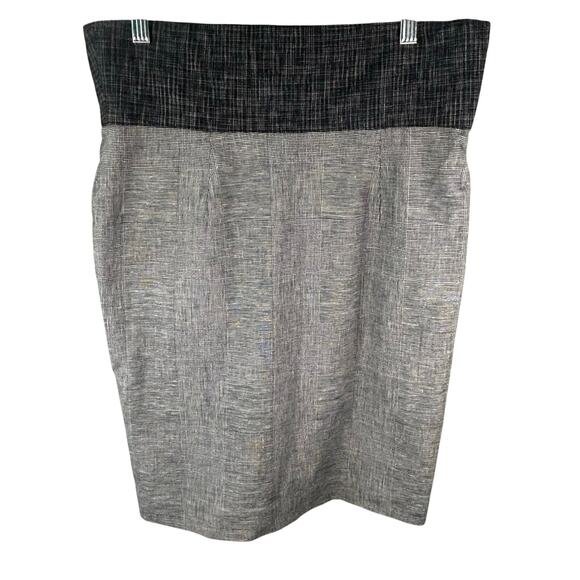 Cordelia gray and black plaid knee length lined high waist skirt size 6 - Picture 5 of 10